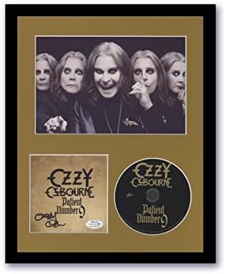 Ozzy Osbourne Hasta Numarası 9 İmzalı Çerçeveli 11x14 CD Ekran C ACOA