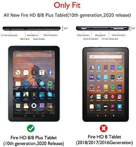 8 inç Tablet 2020/2022 kılıf (8 Ekran,10/12. Nesil, YALNIZCA 2020/2022 Sürümü),DiHines Çocuklara Dayanıklı [Çocuk Dostu] Kılıf için