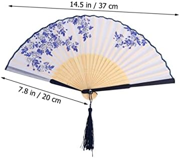 ISMARLAMA 2 adet Japon Dekor Retro Dekor katlanır yelpazeler Düğün El Çin Tarzı El Fanlar Japon el fanı Bambu Çerçeve Çiçekler Süslemeleri