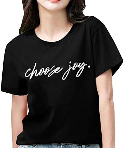 Kadınlar için T Shirt Yaz Bayan Yaz Üst Rahat Mektup Baskı Gevşek Tunik T Shirt Gevşek Kısa Uzun Kollu Tee