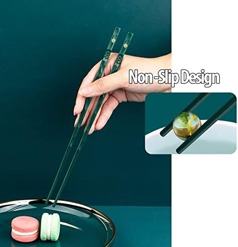 Çubuklarını Yeniden Kullanılabilir Bulaşık Makinesinde Yıkanabilir, 9.57 inç / 24.3 cm Mat Fiberglas Kaymaz Çubuklarını, Japon Çin