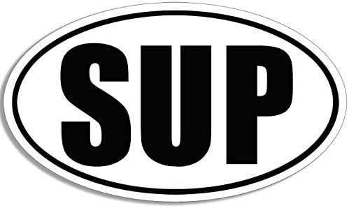Beyaz Oval SUP Sticker (Stand up Yatılı Kurulu Çıkartması Paddleboarding Su Vinil Çıkartması)
