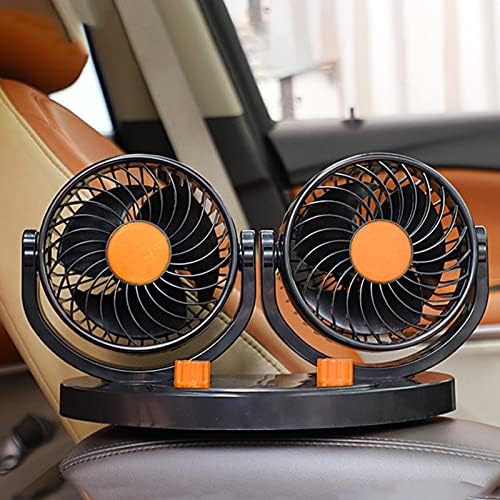 Kumprohu USB araba fanı-Otomatik Soğutma Fanı 2 Hız Güçlü Rüzgar - 360 Derece Rotasyon Taşınabilir Araç Fanı, araç Üstü USB Fan Pano