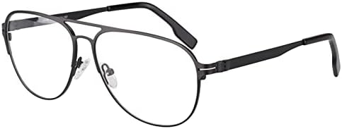Fotokromik okuma gözlüğü erkekler için, mavi ışık engelleme dar Metal çerçeve okuma gözlüğü UV korumalı (Renk: siyah, Boyut: + 2)