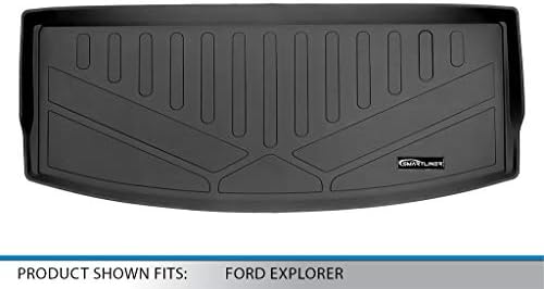 SMARTLİNER Tüm Hava Özel Kargo Gövde Astarı Zemin Mat Arkasında 3rd Sıra Siyah ile Uyumlu 2020-2023 ile Uyumlu Ford Explorer