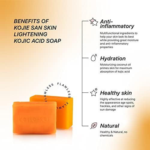 Kojie San Cilt Aydınlatıcı Otantik Kojik Asit Sabunu Cilt Tonunu Eşitleyin ve Hafifletin-65 Gram Bar