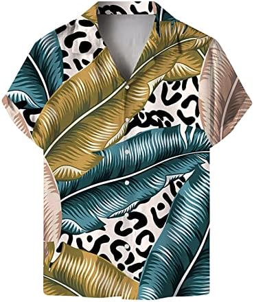2023 Yeni erkek Rahat Gevşek Çiçek Baskılı Plaj Hawaii Kısa Kollu Düğme Aşağı Elbise Gömlek Uzun Kollu