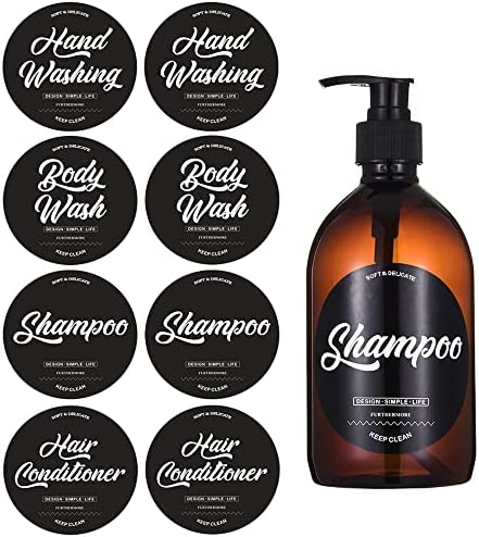 Baskılı Şişe Etiketleri Yuvarlak Şekil Kendinden Yapışkanlı su geçirmez etiket El Yıkama Vücut Yıkama saç Kremi şampuanlık