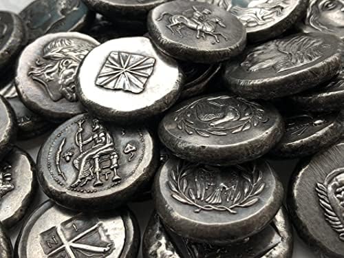 Yunan Paraları Pirinç Gümüş Kaplama Antika El Sanatları Dış hatıra paraları Düzensiz Boyut Tipi 82