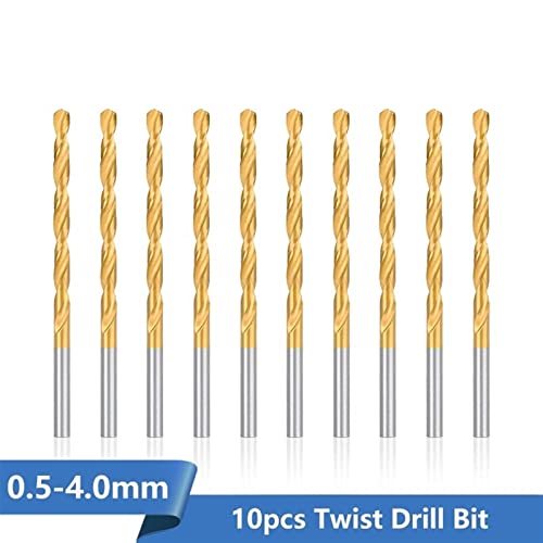 Büküm Matkap Ucu 0.5-4.0 mm Matkap Metal Delik Kaplı Ağaç İşleme Aletleri Paslanmaz Çelik Metal Matkaplar 10 Adet (Renk : 2.5 mm Namlulu)