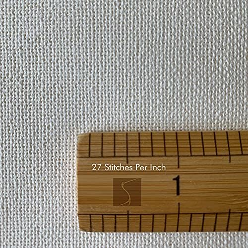 27 Sayılan Yumuşak Aida Kumaş Çapraz dikişli kumaş İğne Zanaat Kumaş, Antik Beyaz, 59 W x 39 L