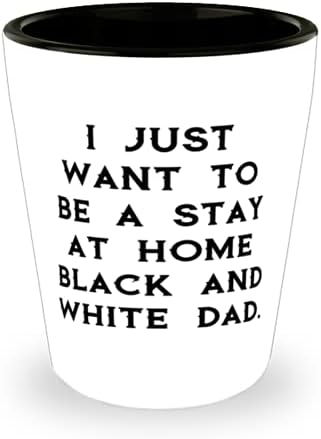 Parlak Siyah Beyaz Kedi, Sadece Evde Kalmak istiyorum Siyah Beyaz Baba, Siyah Beyaz Kedi için Doğum Günü Bardağı