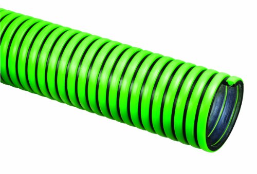 Tigerflex TG Serisi EPDM Kaplan Yeşili Polietilen Sarmallı Emme Hortumu, 65 PSİ Maksimum Basınç, 1 inç ID, 100 fit Uzunluk