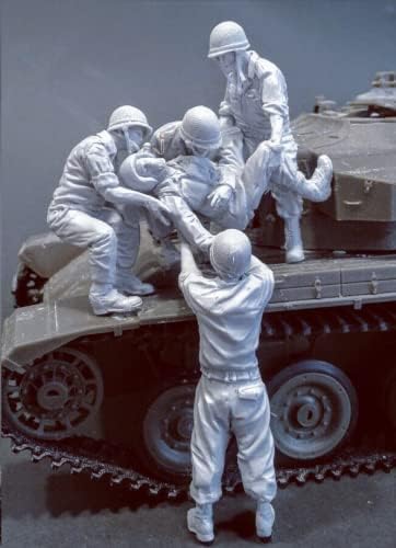 1/35 İKINCI dünya savaşı ABD Asker Reçine model seti Demonte ve Boyasız Reçine Parçaları (5 Kişi. Tank Yok) / / ıf8w-2