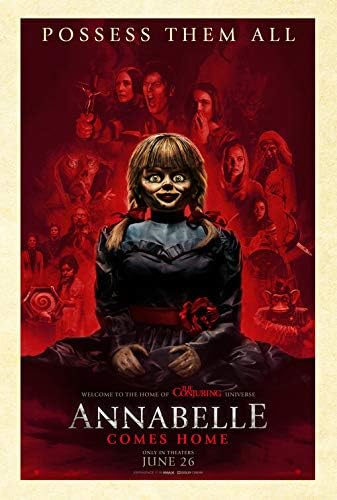 ANNABELLE EVE GELİYOR-27 x 40 D/S Orijinal Film Afişi Bir Sayfa 2019 Korku Conjuring