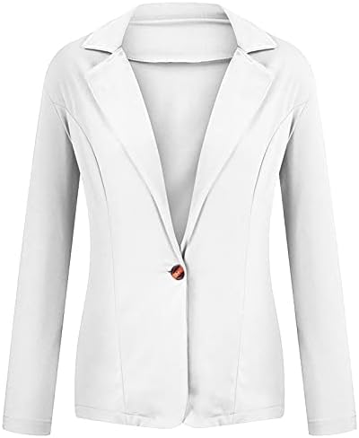 Kadın Bahar Bluzlar Katı Açık Ön Cepler Hırka resmi kıyafet Uzun Kollu Bluz Ceket Tunik Üstleri