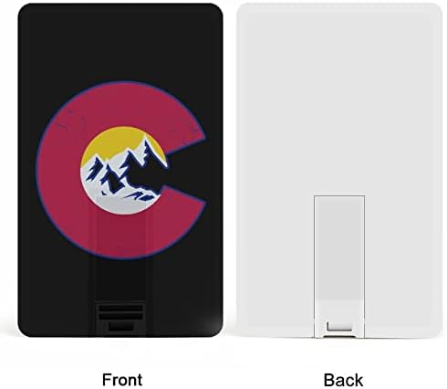 Colorado Dağları Bayrağı USB 2.0 Flash Sürücüler Memory Stick Kredi Kartı Şekli