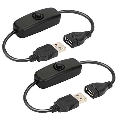 ELECTOP USB 501 Anahtarı Kablosu, Erkek Kadın USB kablosu ile On / Off Anahtarı, USB Uzatma Inline Rocker Anahtarı için Sürüş Kaydedici,