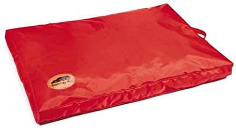 Slumber Pet Kırmızı Ağır köpek yatağı Çiğnemek Dayanıklı Kapalı Açık Sert Yumuşak Naylon Teflon (Orta - 36 L x 23 W 3 H)