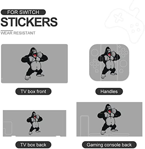 Harika Kingkong Sticker Cilt Tam Set Sevimli Çıkartmalar Koruyucu Kapak Konsol Joy-Con Dock