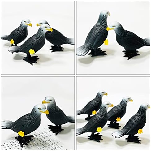 Toyvıan 4 adet Mini Kartal Figürleri Komik Wind up Kuş Oyuncaklar Yürüyüş Atlama Clockwork Hayvan Çocuklar için Pet Köpek Kedi Noel