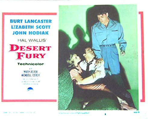 Çöl Öfkesi R1958 Otantik Burt Lancaster Lizabeth Scott Kara Film 11x14 Lobi Kartı 3