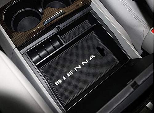Salusy Merkezi konsol Organizatör saklama kutusu İkincil Kol Dayama havasız ortam kabini Toyota Sienna 2011-2020 için Uyumlu