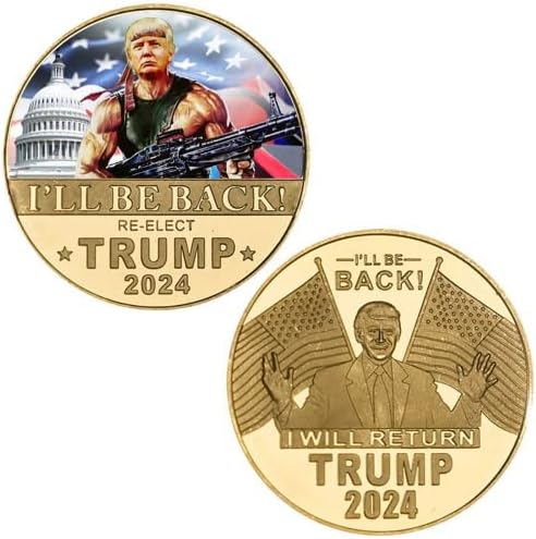 5 Adet Bir Set 2024 ABD Başkanlık Trump Seçim Altın Çift Renk hatıra parası Mücadelesi Coin Paraları Koleksiyon
