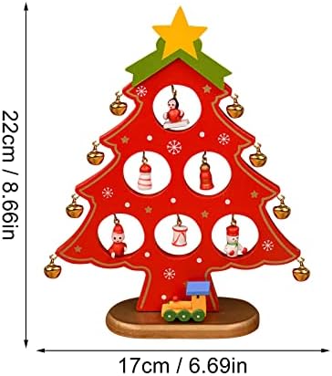 Masa Heykel Dekoratif Aksan Ev Dekor için Yapay Noel Ağacı DIY Mini Noel Ağacı Masaüstü Dekorasyon Noel Ampuller Süslemeleri