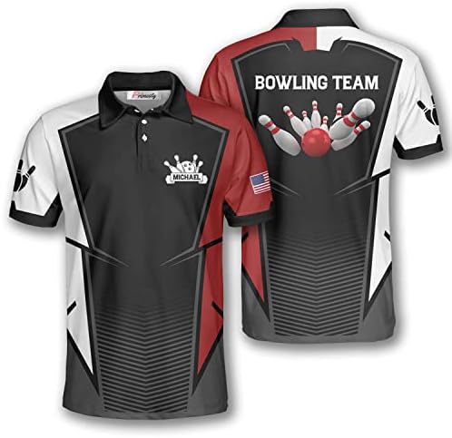 PRİMESTY Kişiselleştirilmiş Bowling Gömlek Erkekler için Özel Ad ve Takım Adı Bowling polo gömlekler Bowling Formaları Boyutu S-5XL