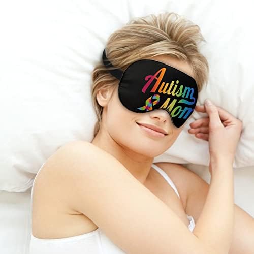 Otizm anne baskı göz maskesi ışık engelleme uyku maskesi seyahat için ayarlanabilir kayış ile uyku vardiyalı çalışma