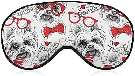 FunnyStar I Love My Yorkie Köpek Yumuşak Uyku Maskesi Göz Kapağı Uyku Körü Körüne Mükemmel Blokları ışık Ayarlanabilir Kayış