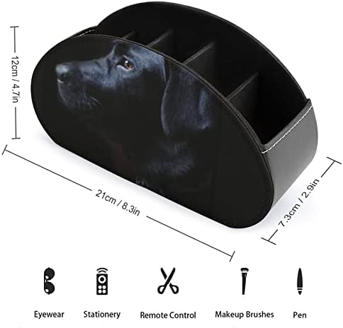 Siyah Labrador Köpek Uzaktan Kumanda Tutucu deri masa düzenleyici Ofis Malzemeleri için Uzaktan Kumanda
