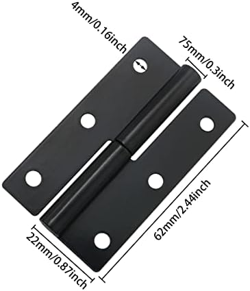 Kaldırma Menteşesi ITROLLE 2 ADET 2.5 inç /62mm Siyah Sağ Ellilik Mini 304 Paslanmaz Çelik Vidalı Menteşeleri Kaldırın Çıkarılabilir