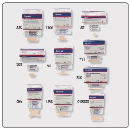BSN Medical 00385 Yatak Örtüsü Kumaşı Yapışkan Bandajlar, Lateks İçermez, 3 x 3, Boyut (12'li Paket)