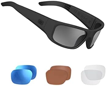 OhO Bluetooth Güneş gözlüğü, Ses kontrolü ve açık kulak Tarzı Akıllı gözlükler Müzik ve aramaları Dinleyin, UV400 geçişli ve mavi ışık