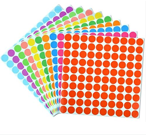 1000 Adet Renkli Etiket Etiketleri Rulo Dikdörtgen Etiket 10 Parlak Renk Kodlama Etiketleri Sınıf Etiketleri Çıkarılabilir Kendinden