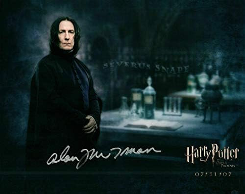 Alan Rickman, Harry Potter 3 rp'den Profesör Snape olarak imzalı yeniden basılmış fotoğrafı imzaladı