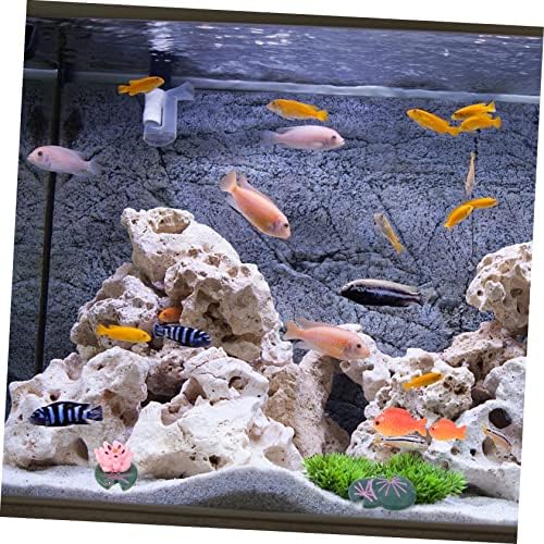 Yardwe 1 Takım Balık Tankı Peyzaj Süsler Oyuncaklar Heykeli Dekor aksiyon figürü oyuncakları Yüzen yapay Yapraklar Havuz Yüzen Yapraklar