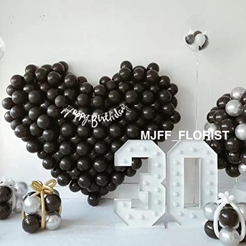 12 inç Siyah Balonlar, 50 adet Mat Siyah Balonlar Lateks Parti Balonları Mezuniyet, Doğum Günü Partisi, Emeklilik, Düğün Süslemeleri