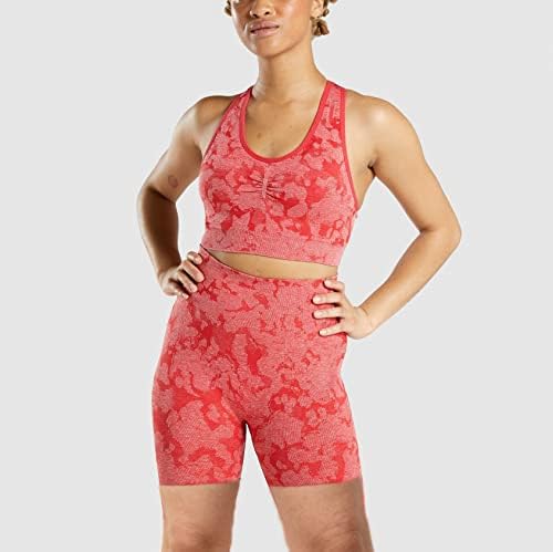 SweatyShark Kadınlar Egzersiz Seti Aktif 2 Parça Kıyafet Dikişsiz Yoga Tayt Yastıklı Streç Spor Sutyeni Üst