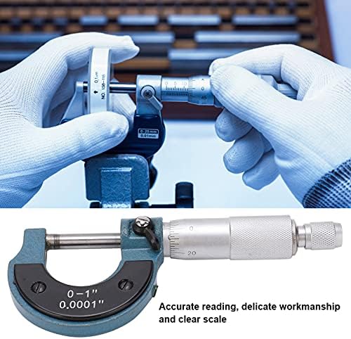 Fafeicy İngiliz Sistemi Dış Çapı Mikrometre Ölçüm ölçme aracı, 0-25mm/ 0-1 İnç, Mikrometre