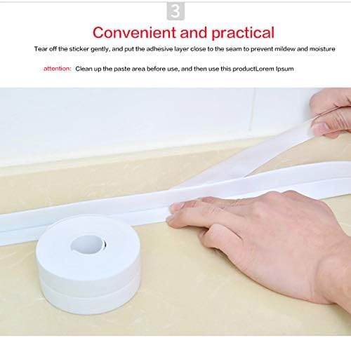 Kalafat Şerit Kendinden Yapışkanlı Bant PVC Sızdırmazlık Şeridi Esnek Kalafat Bant Su Geçirmez Döşeme Şeritleri Küvet Mutfak Tuvalet