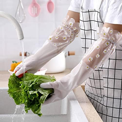NC Parmak Fırçası bulaşık eldivenleri Ev Temizlik Su Geçirmez Mutfak Silikon Kadın Lastik Eldiven