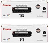 ımageCLASS MF8350/MF8580 Renkli Lazer Yazıcı için Canon 2X Siyah Tek Renkli Toner Kartuşu 118, (Yaklaşık 3.400 Sayfa Verim)