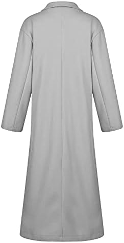JXQCWY Kadınlar Notch Yaka Kruvaze Bezelye Coat Casual Kış Sıcak Katı Renk Uzun Palto