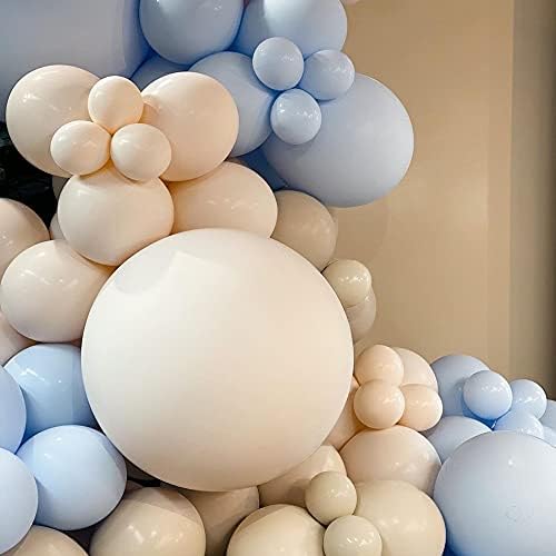 Bebek mavi balonlar Garland kiti Pastel ışık kemer farklı boyutlarda bebek duş doğum günü