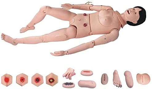 Yaşam Boyutu Hasta Bakımı Mankeni Erkekler ve Kadınlar Değiştirilebilir Eğitim CPR Simülatörü Tıbbi Hemşirelik Eğitimi Mankeni
