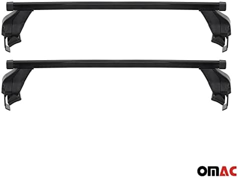 OMAC Pürüzsüz portbagaj travers Seti Honda Accord 2018-2023 için Siyah, Bagaj Taşıyıcı, 110 Lbs Yük Alüminyum Anti-hırsızlık Kilidi