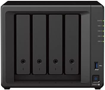 Synology DS923 + 4 Yuvalı Diskstation NAS (AMD Ryzen™ 4 İş Parçacığı R1600 Çift Çekirdekli 4GB Ram 2xRJ-45 1GbE LAN Bağlantı Noktası)